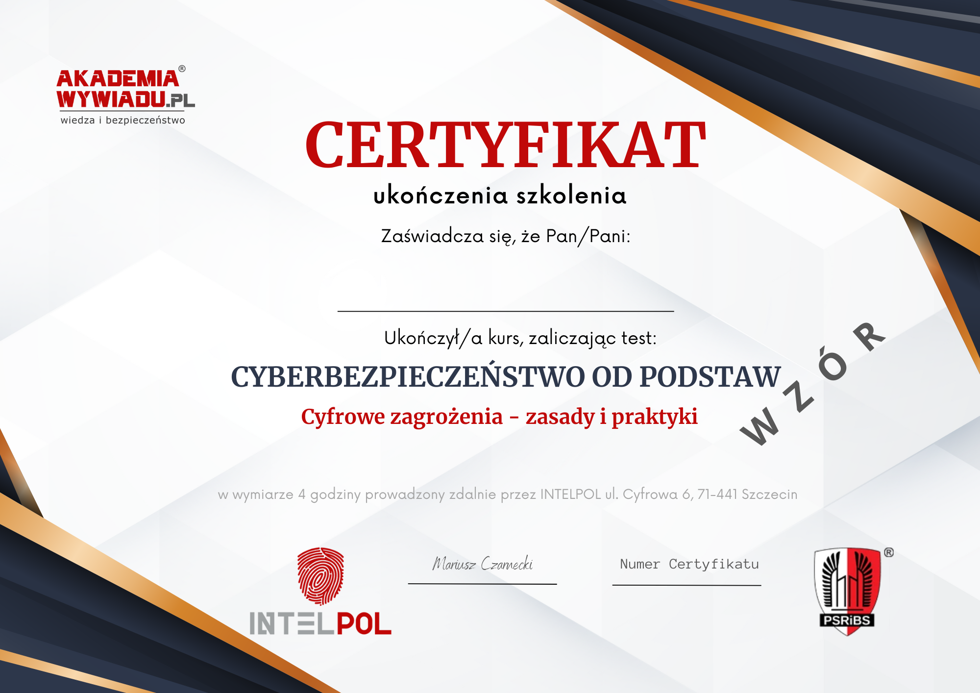 Cyberbezpieczeństwo od Podstaw Certyfikat